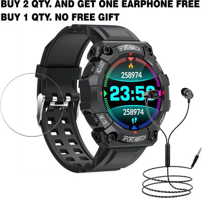 SOMTONE Tempered Glass Guard for FD68 Smart Watch BUY 2 QTY AND GET ONE EARPHONE FREE(Pack of 1)