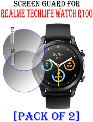 HIDEOUS Tempered Glass Guard for Realme TechLife Watch R100(Pack of 2)