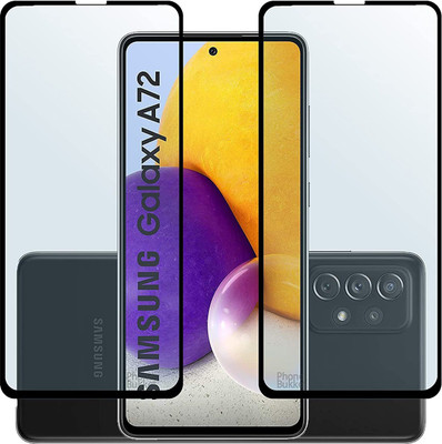 NIMMIKA ENTERPRISES Edge To Edge Tempered Glass for Samsung Galaxy A72 4G D+ Tempered Glass(Pack of 2)