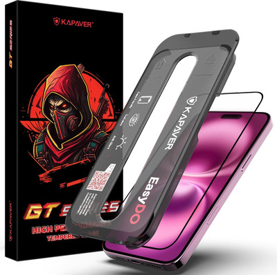 Kapaver Tempered Glass Guard for Apple iPhone 16 Plus(Pack of 1)