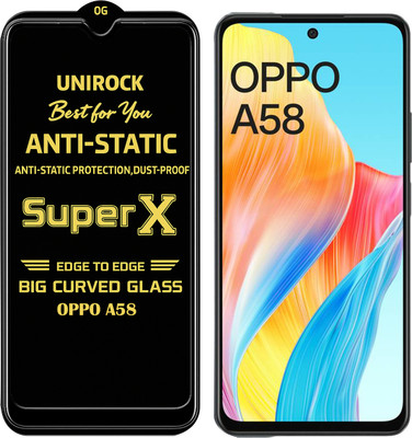 Unirock Tempered Glass Guard for OPPO A58(Pack of 1)