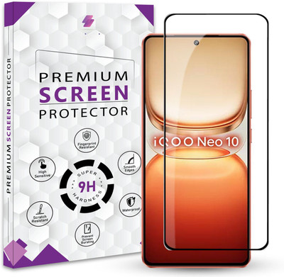 Qoisa Tempered Glass Guard for iQOO Neo 10 5G Tempered Glass Screen Protector Guard | Full Screen Coverage | Easy Installation Kit | Scratch Resistant & HD Clarity(Pack of 1)