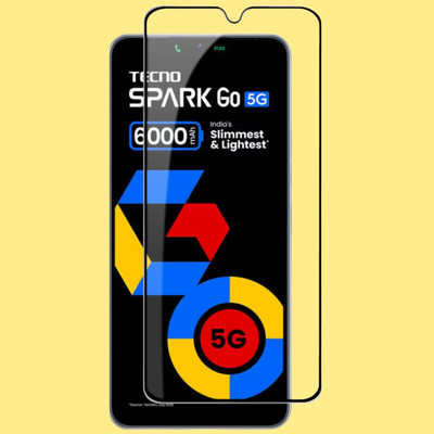 GORILLA FIVE Edge To Edge Tempered Glass for Tecno Spark Go 5G(Pack of 1)