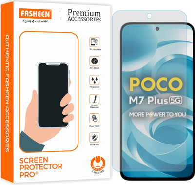 Fasheen Tempered Glass Guard for Poco M7 Plus(Pack of 1)
