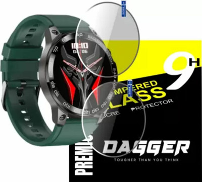 ICROMECK Tempered Glass Guard for FIRE BOLTT DAGGER SMARTWATCH(Pack of 2)