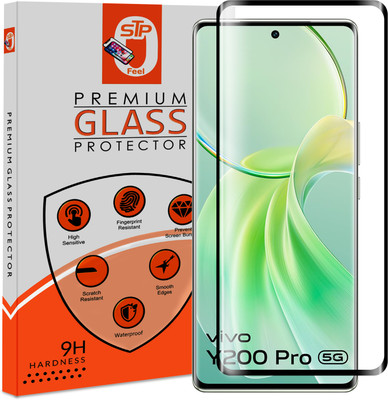 STP FEEL Tempered Glass Guard for Vivo Y200 5G Advanced Black Border Screen Protector Guard(Pack of 1)