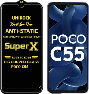 Unirock Tempered Glass Guard for POCO C55(Pack of 1)