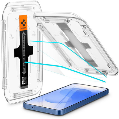 Spigen Tempered Glass Guard for Galaxy S25 / Galaxy S24 (EZ Fit)(Pack of 2)