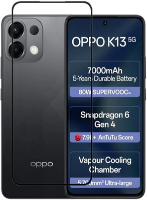 BRENZZ Edge To Edge Tempered Glass for OPPO K13 5G, Oppo K13 5G(Pack of 1)