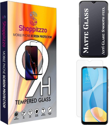 Shoppitzzo Tempered Glass Guard for OPPO A53s 5G,OPPO A15s/*Matte Series*(3D-HD)/Complete plain-Without black borders/9H(Pack of 1)