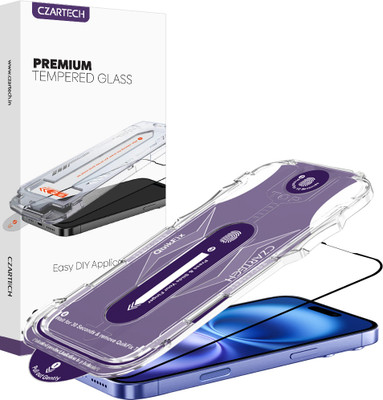 CZARTECH Tempered Glass Guard for Apple iPhone 16 Quick Fix Glass(Pack of 1)