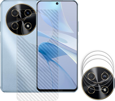 SOMTONE Screen Guard for Huawei nova 13i 4G Camera Lens Glass Protector | Anti-Scratch | Edge to Edge Full Coverage | 9H Hardness (BACK CARBON FIBER SKIN + CAMERA LENS PROTECTOR)(Pack of 3)