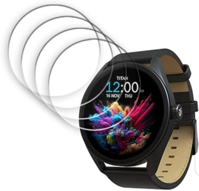 DOWRVIN Tempered Glass Guard for TITAN CREST 1.43 SMART WATCH TEMPERED GLASS (PACK OF 4)(Pack of 4)