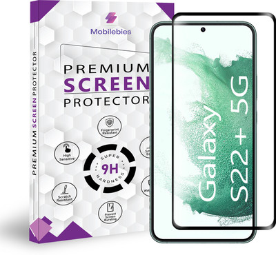 Mobliebies Tempered Glass Guard for Samsung Galaxy S22 Plus Advanced Black Border Screen Protector(Pack of 1)