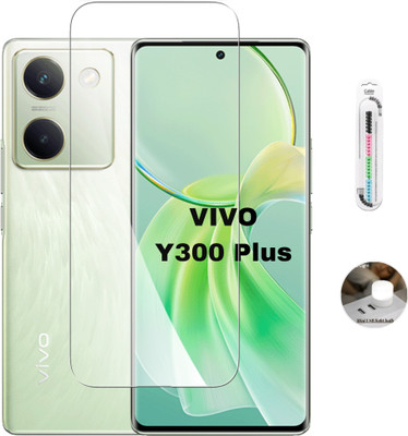 GORILLA PRO PLUS Tempered Glass Guard for VIVO Y300 Plus 5G Tempered Glass | 9H Full Glue Full HD, Anti Scratch Screen Guard & Cable Protector 1 & Usb Portable Lamp 1(Pack of 3)