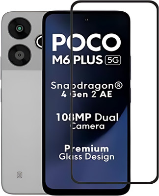 Techforce Edge To Edge Tempered Glass for Poco M6 Plus 5G, Redmi 13 5G(Pack of 1)