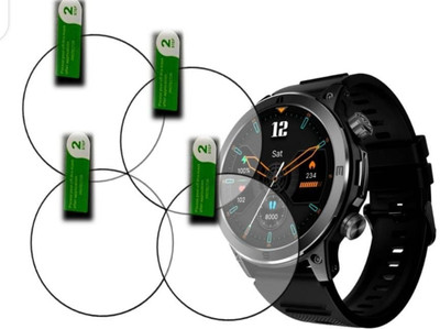 KHWABEEDA Tempered Glass Guard for NOISE ENDEAVOUR RUGGED 1.46 SMART WATCH TEMPERED GLASS (PACK OF 4)(Pack of 4)