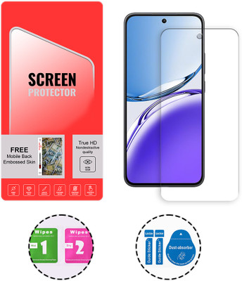 ARBAN Tempered Glass Guard for Oppo A3 5G (1 FREE MOBILE BACK EMBOSSED SKIN) WITH FRONT SCREEN PROTECTOR(Pack of 1)
