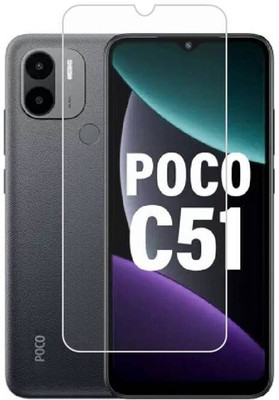 O2MG Edge To Edge Tempered Glass for POCO C51(Pack of 1)