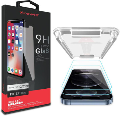 Kapaver Tempered Glass Guard for Apple iPhone 12, Apple iPhone 12 Pro(Pack of 2)