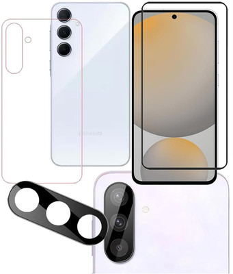 Besmon Tempered Glass Guard for Samsung Galaxy A56 5G Screen Protector Tempered Glass filmFront And Back Screen Guard With camera lens protector(Pack of 1)