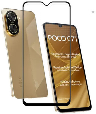 ojucase Tempered Glass Guard for Poco C71(Pack of 1)
