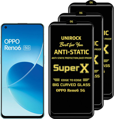 Unirock Tempered Glass Guard for OPPO Reno6 5G(Pack of 3)