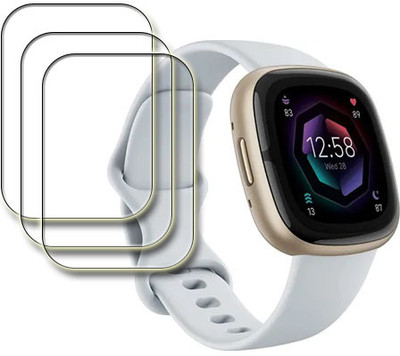 MUTAALI Tempered Glass Guard for Fitbit Sense 2 smart watch(Pack of 3)