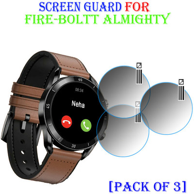 hirdesh Tempered Glass Guard for Fire-Boltt Almighty(Pack of 3)