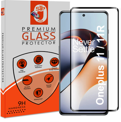 STP FEEL Tempered Glass Guard for Oneplus 11 5G Advanced Black Border Screen Protector Guard(Pack of 1)