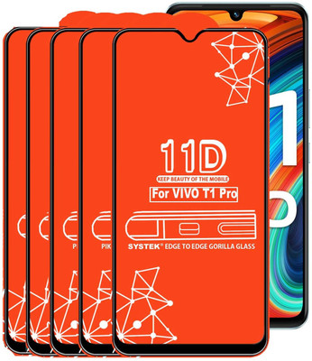 Systek Tempered Glass Guard for Vivo T1 Pro 5G(Pack of 5)