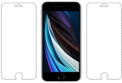 KARTRAY Tempered Glass Guard for Apple iPhone SE 2020(Pack of 2)
