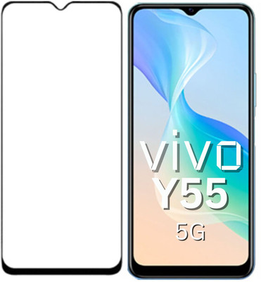 Caseworm Tempered Glass Guard for Vivo Y55 5G edge to edge 11D screen guard(Pack of 1)