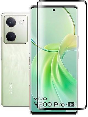9H Edge To Edge Tempered Glass for Vivo Y200 Pro 5G-With Edge To Edge Coverage And Easy Installation Kit For Smartphone(Pack of 1)