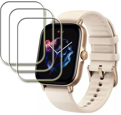 MUTAALI Tempered Glass Guard for Amazfit GTS 3 smart watch(Pack of 3)