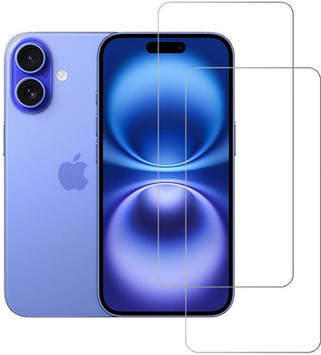 KARTRAY Tempered Glass Guard for Apple iPhone 16 Plus(Pack of 2)