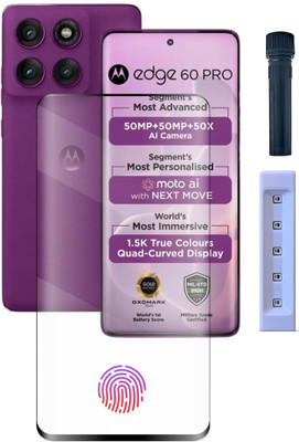 ESD Tempered Glass Guard for Motorola Edge 60 Pro 5G • Motorola Edge 60 Pro • Moto Edge 60 Pro 5G • Moto Edge 60 Pro • Edge 60 Pro 5G • Edge 60 Pro UV HD+ Tempered Glass Screen Protector Guard Compatible For (6.78 Inch, Pack of 1) Full Adhesive UV HD+ Curved Case Friendly HD Clarity with easy instal