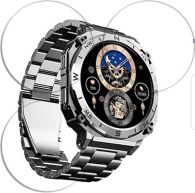 ZIDZEE Tempered Glass Guard for BOAT ENIGMA X500 1.43 SMART WATCH TEMPERED GLASS (PACK OF 2)(Pack of 3)