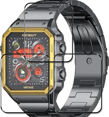 tombik Tempered Glass Guard for 76xs-Fire-Boltt Vintage Smartwatch(Pack of 3)