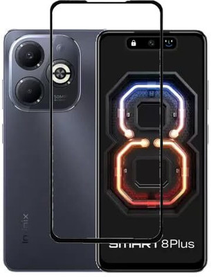ALFA URBAN Tempered Glass Guard for Infinix Smart 8 Plus Edge To Edge HD+ Tempered Glass Full Screen Coverage with Easy Installation(Pack of 1)