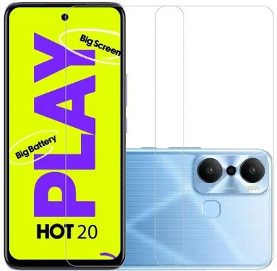 KMPERED Edge To Edge Screen Guard for Infinix Hot 20 Play(Pack of 2)