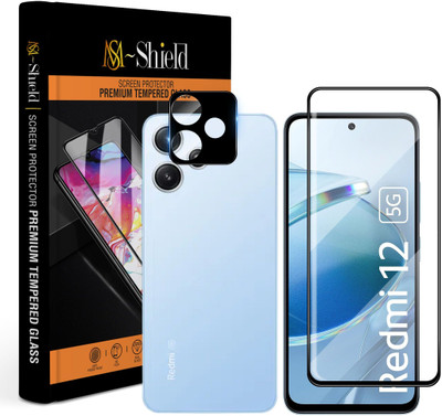 MS-Shield Tempered Glass Guard for Redmi 12 5G, With Camera Lens Protector(Pack of 1)