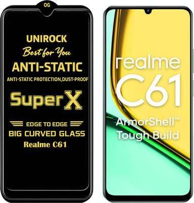 Unirock Tempered Glass Guard for POCO C61(Pack of 1)