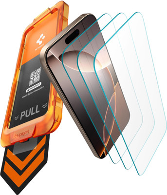 Spigen Tempered Glass Guard for iPhone 16 / 15(Pack of 3)