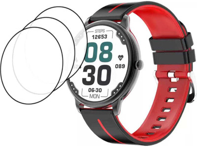 AHWAVEEDA Tempered Glass Guard for PEBBLE MANGUM SMART WATCH TEMPERED GLASS (P-3)(Pack of 3)