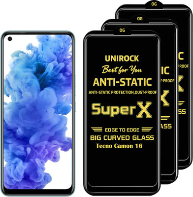 Unirock Tempered Glass Guard for Tecno Camon 16(Pack of 3)