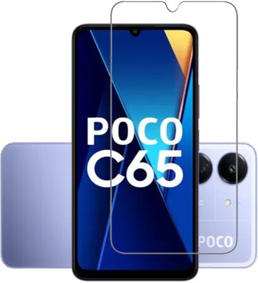 RCHJV Tempered Glass Guard for POCO C65(Pack of 1)