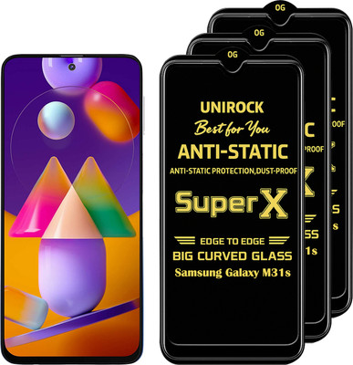 Unirock Tempered Glass Guard for Samsung Galaxy M31s(Pack of 3)