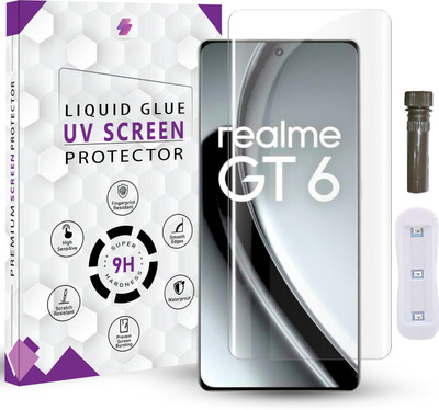 Qoisa Tempered Glass Guard for Realme GT 6 Tempered Glass Screen Protector | Full HD+ UV Protection | Edge-to-Edge Coverage | Anti-Scratch & Bubble Free(Pack of 1)