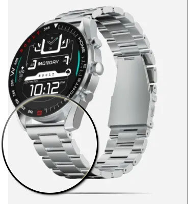 tombik Tempered Glass Guard for 25ccr-Boult Radian Smartwatch(Pack of 1)